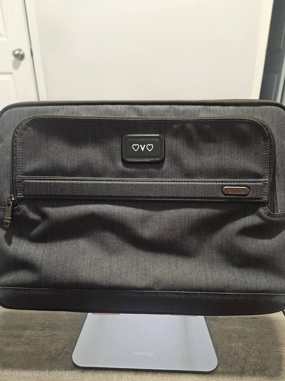 Tumi Earl Grey Nylon Men’s Laptop Brief with Front Zip Pocket